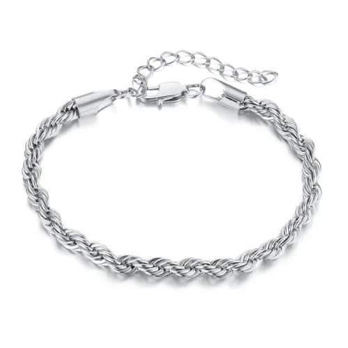Wholesales Stainless Steel Twist Chain Bracelet