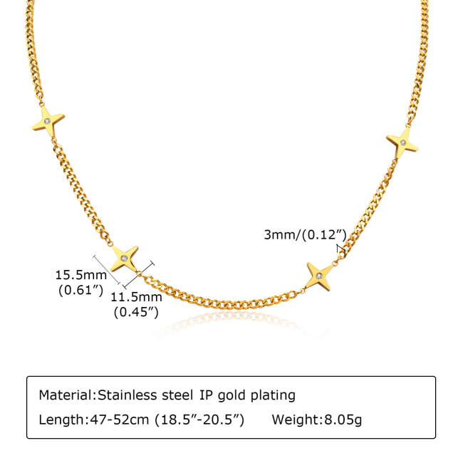 Wholesale Stainless Steel Star Charm Necklace
