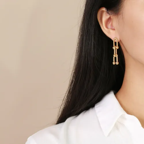 Wholesale Stainless Steel Link Chain Dangle Earrings