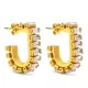 Wholesale Stainless Steel J Shape AAA CZ Stud Earring