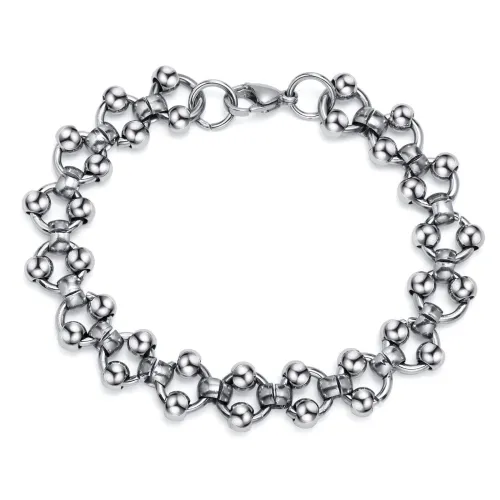 Wholesale Stainless Steel Mens Ball Link Chain Bracelet