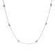 Wholesale Stainless Steel Pleated Hearts Necklace
