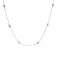 Wholesale Stainless Steel Pleated Hearts Necklace