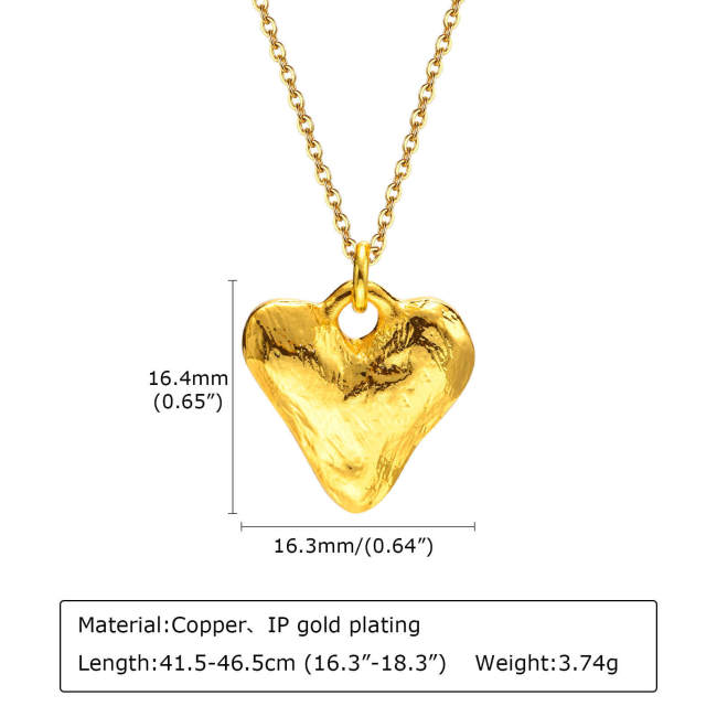 Wholesale Copper Heart Pendant Necklace
