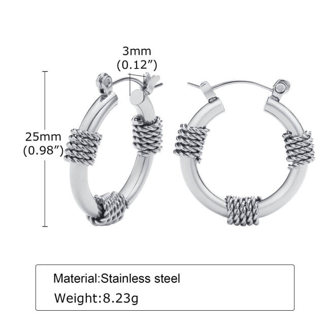Wholesale Stainless Steel New Design Hoop Earrings