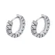 Wholesale Stainless Steel Tire Texture Huggie Earrings