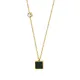Wholesale Stainless Steel Retro Green CZ Square Pendant