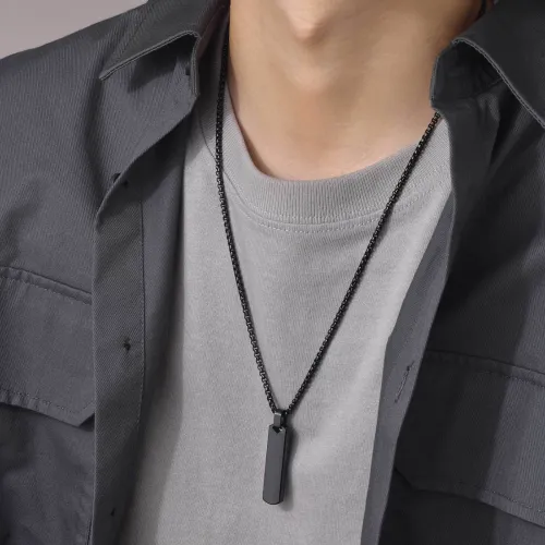 Wholesale Stainless Steel Personalized Mens Bar Necklace