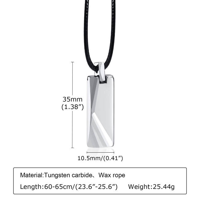 Wholesale New Design Tungsten Bar Pendant