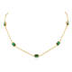 Wholesale Stainless Steel Vintage Emerald CZ Necklace and Bracelet Set