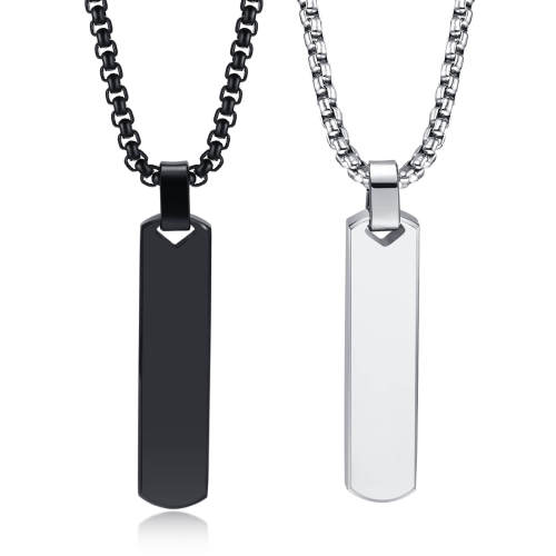 Wholesale Stainless Steel Personalized Mens Bar Necklace