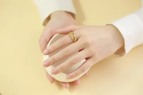 Wholesale New Style Copper Heart Link Ring