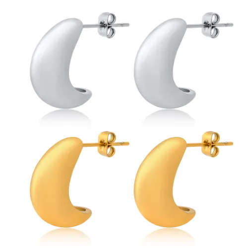 Wholesale Stainless Steel Chunky Gold Hoops