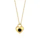 Wholesale Stainless Steel Black Onyx Heart Necklace