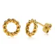 Wholesale Stainless Steel Twist Circle Stud Earrings