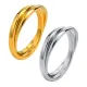 Wholesale Stainless Steel Double Ring Gold