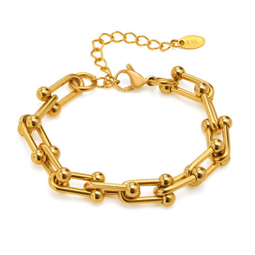 Wholesale Stainless Steel Horseshoe Link Chain Bracelet