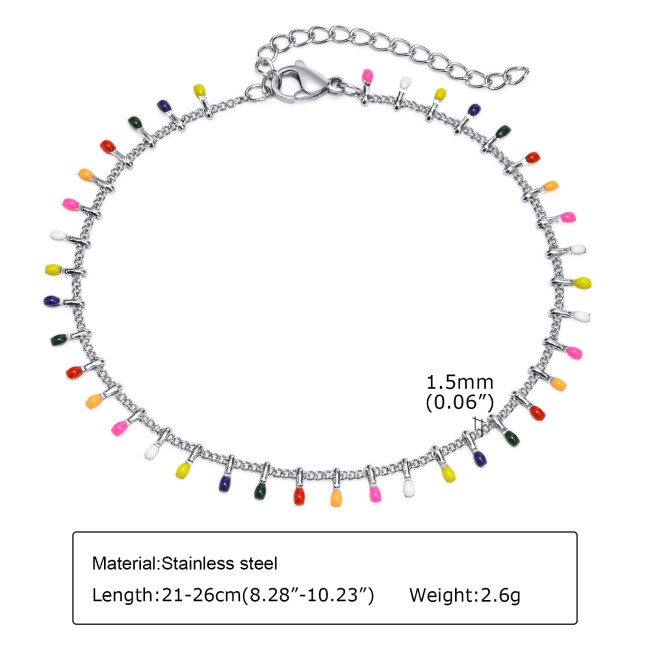 Wholesale Stainless Steel Colorful Match Necklace