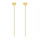 Wholesale Stainless Steel Heart-shaped Tassel Earrings