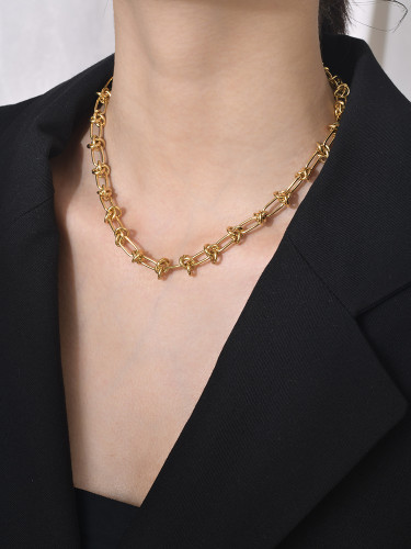 Wholesale Stainless Steel Knot Chain Necklace