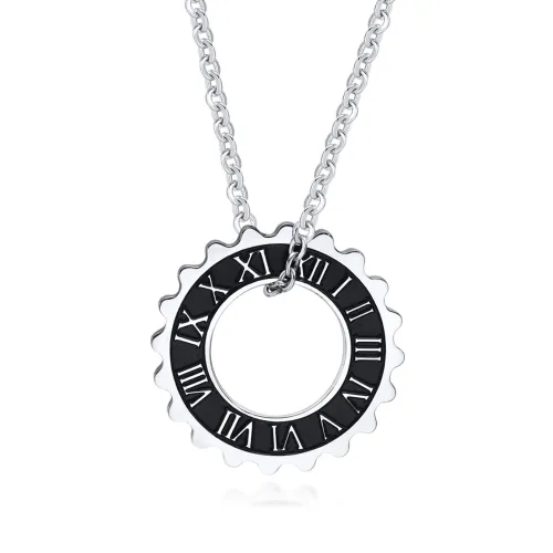 Wholesale Stainless Steel Roman Numeral Gear Pendant