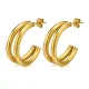 Wholesale Stainless Steel Double Hoop Earrings