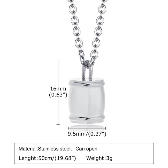 Wholesale Stainless Steel Classic Urn Pendant Necklace
