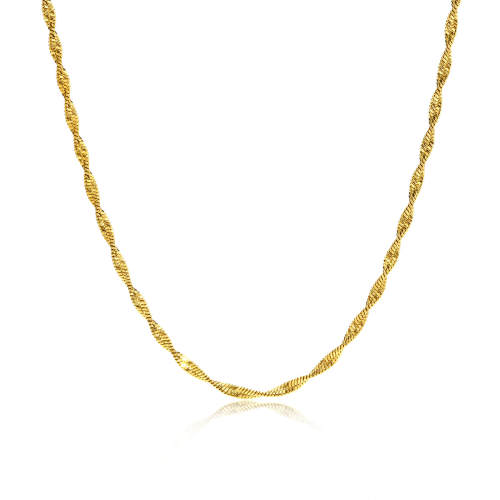 Wholesale Stainless Steel Twist Herringbone Chain Necklace