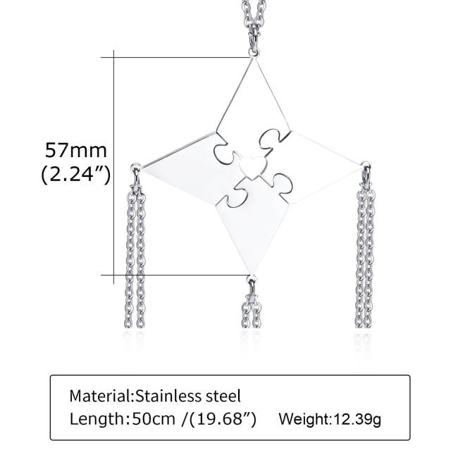 Wholesale Stainless Steel Geometric Puzzle Pendant