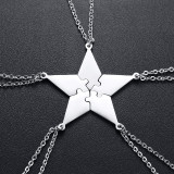 Wholesale Stainless Steel Matching Puzzle Piece Necklace Set