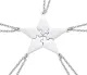Wholesale Stainless Steel Matching Puzzle Piece Necklace Set