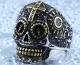 Wholesale Stainless Steel Gold Sugar Skull Ring