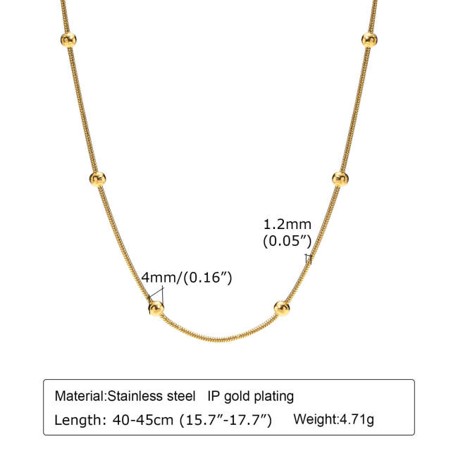 Wholesale Stainless Steel Discs Chain Necklace