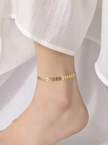 Wholesale Stainless Steel Heart Link Anklet