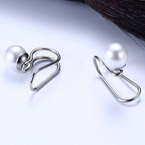 Wholesale Stainless Steel Pearl Ear Cuff