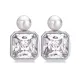 Wholesale Copper CZ and Pearl Earrings