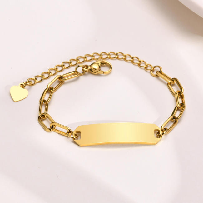 Wholesale Stainless Steel Engraved Child ID Bracelet
