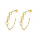 Wholesale Stainless Steel Link Chain C-Hoop Earrings