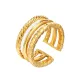 Wholesale Stainless Steel Triple Open Band Ring