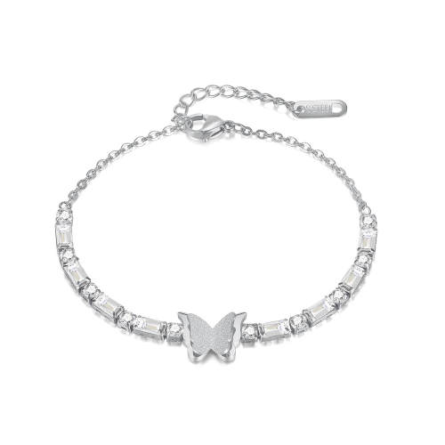 Wholesale Stainless Steel Tennis Bracelet with Butterfly