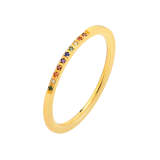 Wholesale Stainless Steel Thin Stackable CZ Ring