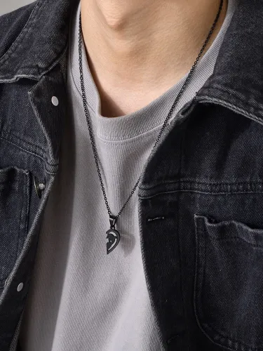 Wholesale Stainless Steel Matching Heart Dolphin Necklaces For Couples