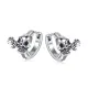 Wholesale Stainless Steel Skull and Rose Hoop Earrings