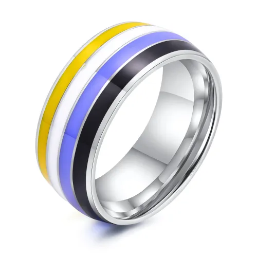 Wholesale Stainless Steel Pride Flag Ring