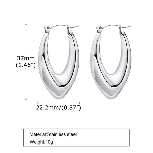 Wholesale Stainless Steel Hollow Hoop Earrings