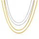 Wholesale Stainless Steel Flat Snake Chain Double Layer Necklace