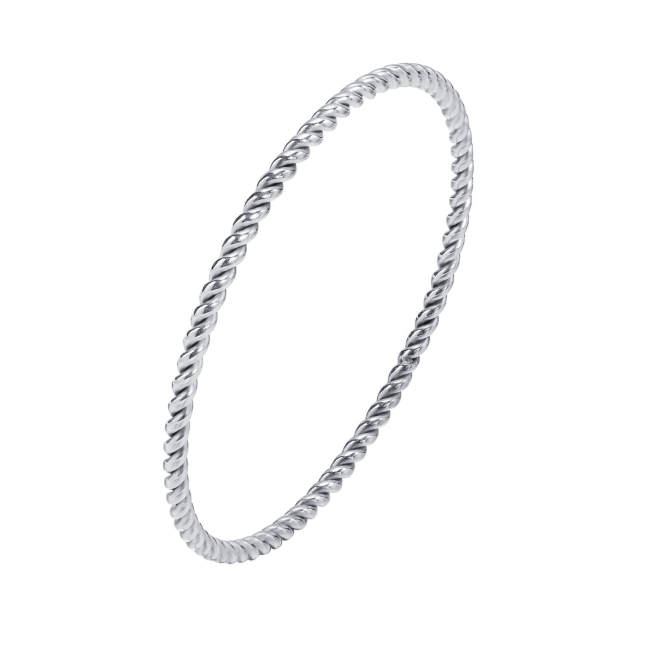 Wholesale Stainless Steel Simple Twist Bangle Bracelet
