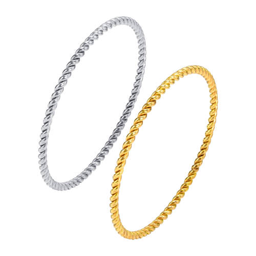 Wholesale Stainless Steel Simple Twist Bangle Bracelet