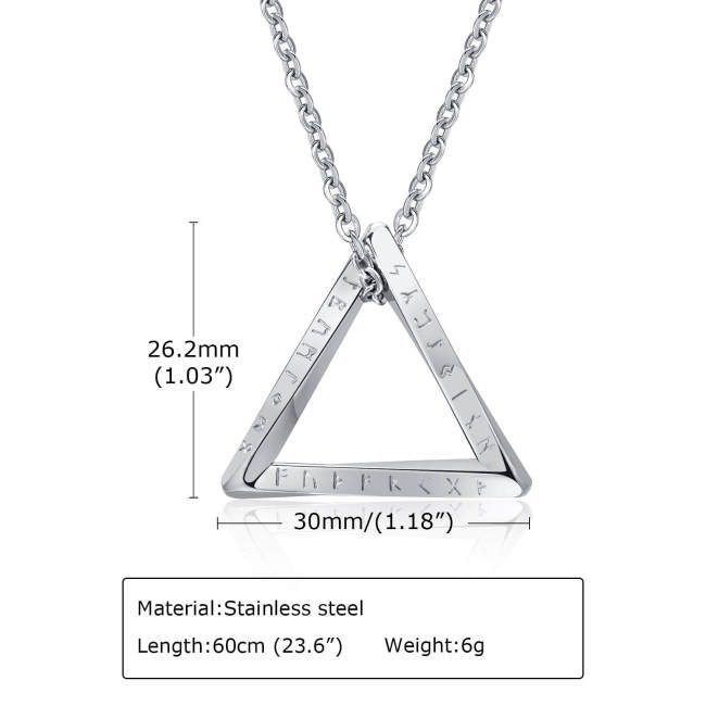 Wholesale Stainless Steel Viking Triangle Pendant