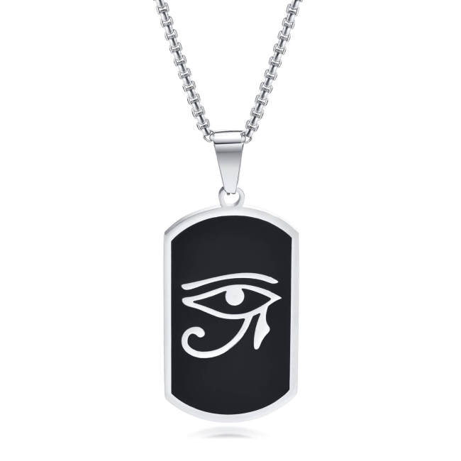 Wholesale Stainless Steel Eye of Horus Dog Tag Pendant